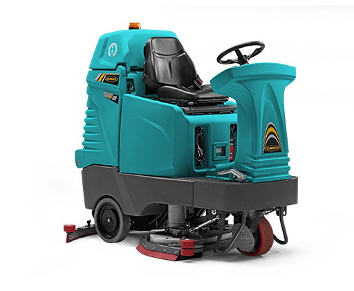 Fixturedisplays Ride-On Driving Floor Scrubber Machine Battery Powered Warehouse Industrial Cleaner 21 Inches Clean Width, 3000M2/H Clean