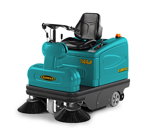 MANEUVERABILITY AND USER-FRIENDLINESS COMBINES THE MANEUVERABILITY AND USER-FRIENDLINESS OF A WALK-BEHI ND MACHINE WITH TH E EFFICIENCY OF A RID E-O N SWEEPER. TIGRA RIDE-ON VACUUM SWEEPERCOMBINES THE MANEUVERABILITY AND USER-FRIENDLINESS OF A WALK-BEHI ND MACHINE WITH TH E EFFICIENCY OF A RID E-O N SWEEPER. TIGRA RIDE-ON VACUUM SWEEPER