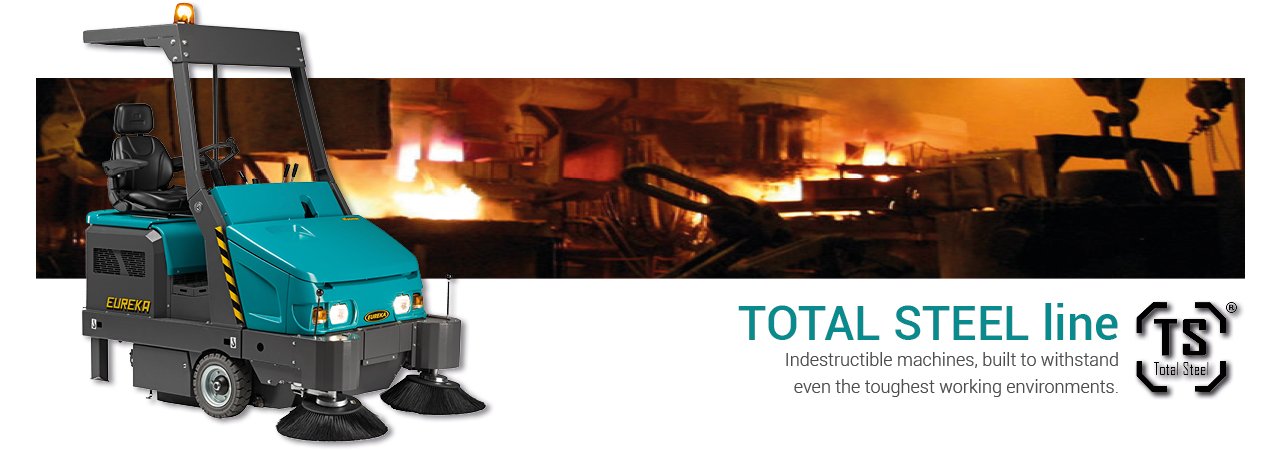 Total Steel®-Kehrmaschinenreihe von Eureka  für maximale Stoßfestigkeit