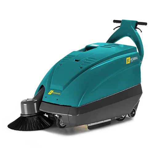 Practical and robust walk-behind industrial sweeper