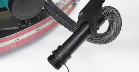 Lavasciuga industriale E110D con tubo di scarico flessibile