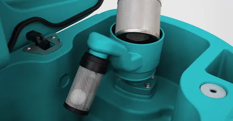 Industrielle Scheuersaugmaschine E81 mit Staubfilter aus Stahl
