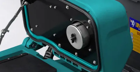 E85 industrial scrubber-dryer with stainless-steel dust filter