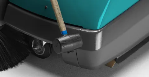 Sturdy walk-behind sweeper